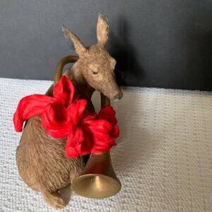 1989 Tom Rubel Christmas Animals Collection Brown Deer Figurine Horn